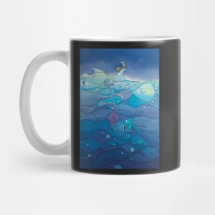 Tessellated Fish Ocean Escher Style with Mice on Boat Mug